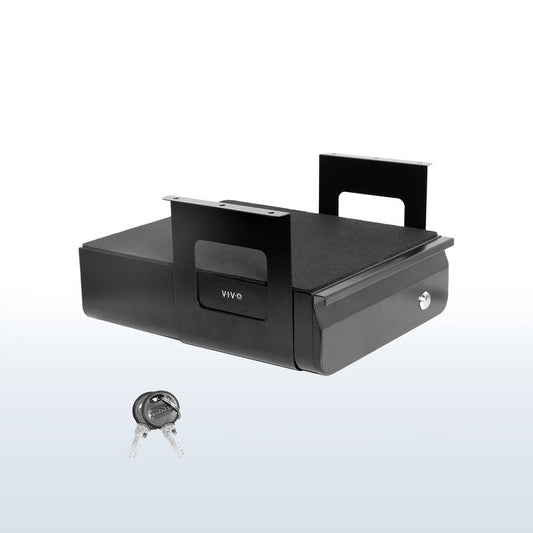 Secure Under Desk Mounted Pull-Out Drawer with Lock and Keys