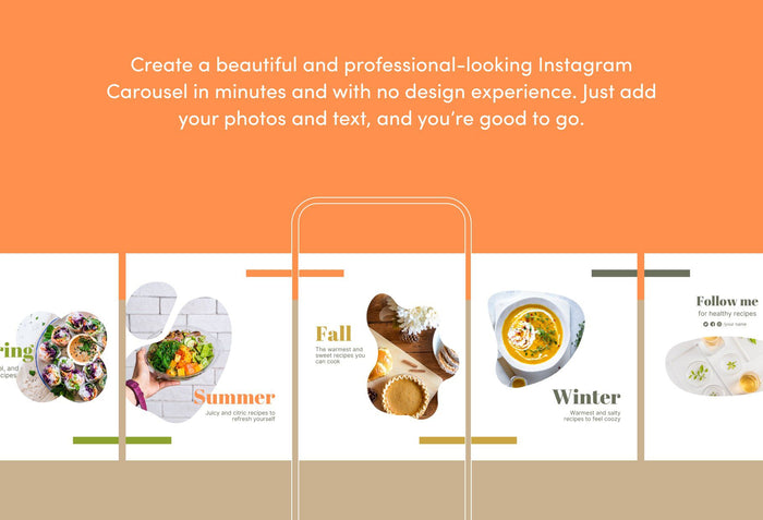 Ladystrategist Luna Food and Nutrition 6-Page Carousel Canva Template instagram canva templates social media templates etsy free canva templates