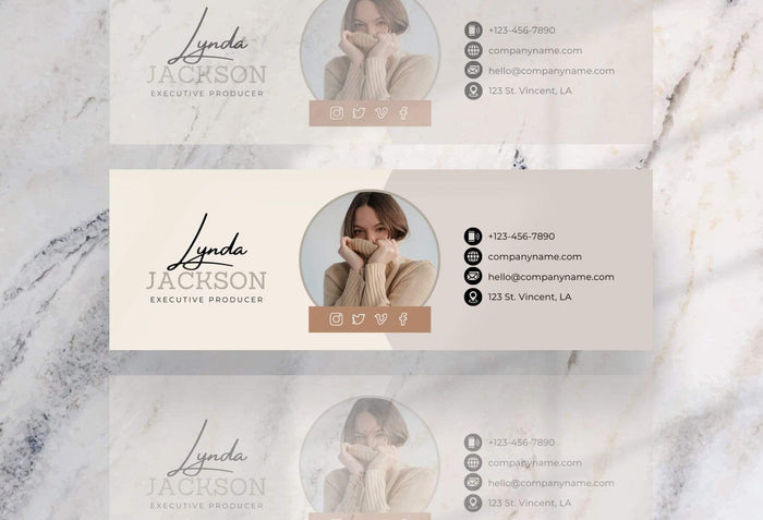 Ladystrategist Lynda Email Signature Template Editable Canva Template Rose Gold instagram canva templates social media templates etsy free canva templates