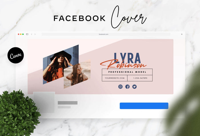 Ladystrategist Lyra Facebook Cover Canva Template instagram canva templates social media templates etsy free canva templates