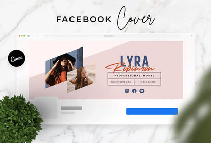 Ladystrategist Lyra Facebook Cover Canva Template instagram canva templates social media templates etsy free canva templates