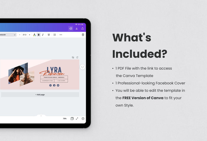 Ladystrategist Lyra Facebook Cover Canva Template instagram canva templates social media templates etsy free canva templates