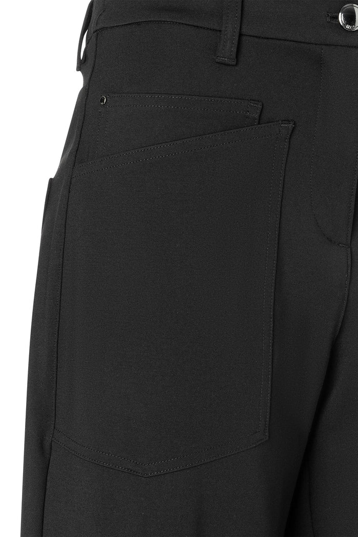 Mac black baggy smart jersey trousers with barrel leg – Dotique