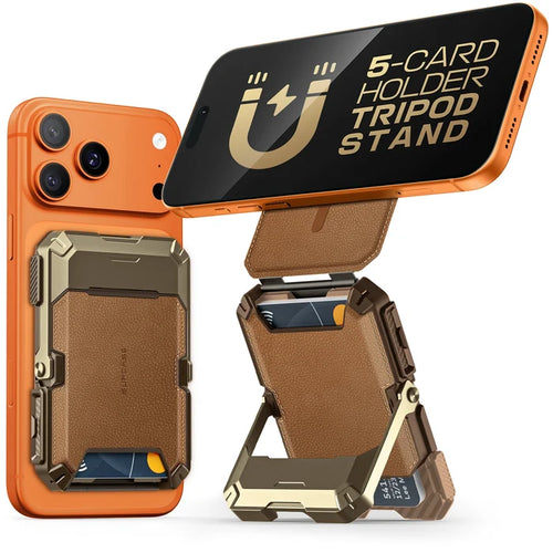 MagFlip Magnetic Wallet with Stand-Brown