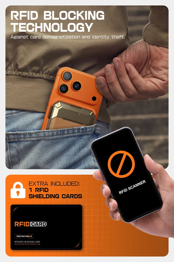 MagFlip Magnetic Wallet with Stand-Brown