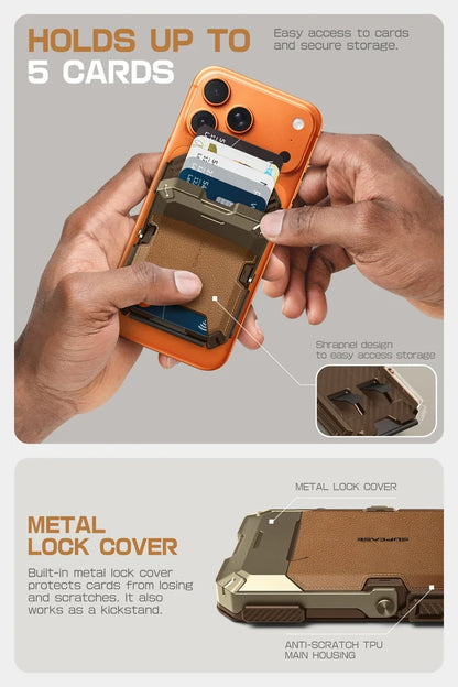 MagFlip Magnetic Wallet with Stand-Brown