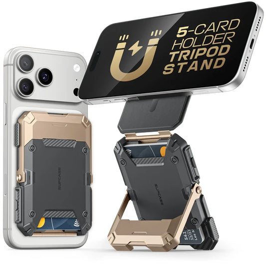 MagFlip Magnetic Wallet with Stand-Gold