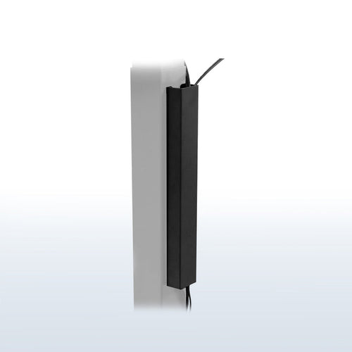 Black magnetic cable management strip.