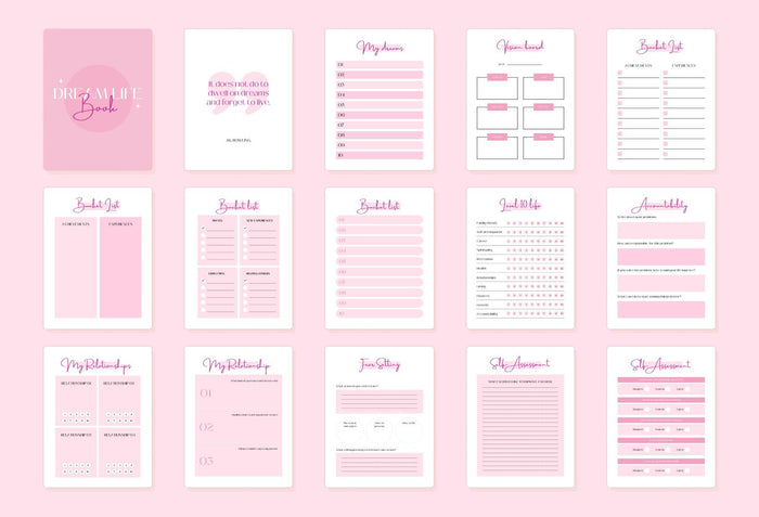 Ladystrategist Manifestation Dream Life Book Canva Template Printable and Editable instagram canva templates social media templates etsy free canva templates