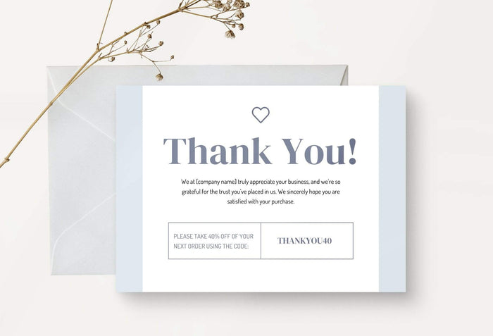 Ladystrategist Marcela Printable Thank You Card Packaging Insert Note Canva Template instagram canva templates social media templates etsy free canva templates