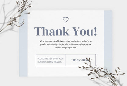 Ladystrategist Marcela Printable Thank You Card Packaging Insert Note Canva Template instagram canva templates social media templates etsy free canva templates