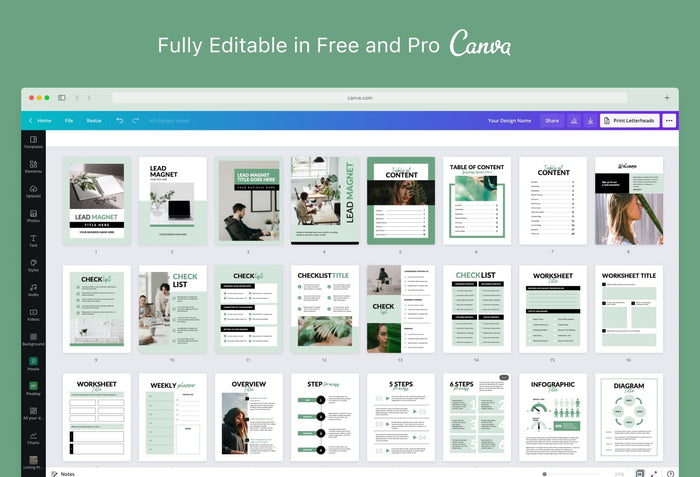 Ladystrategist Melanie Lead Magnet Editable Canva Template instagram canva templates social media templates etsy free canva templates