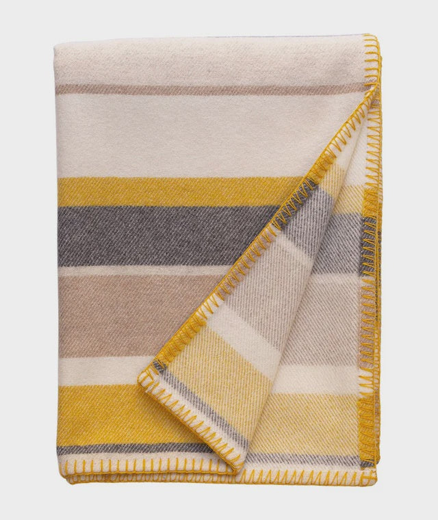 Melin Tregwynt Clubstripe Throw - Stone