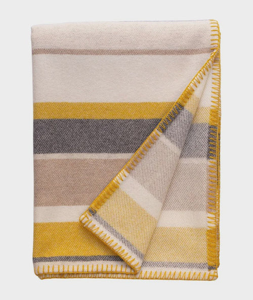 Melin Tregwynt Clubstripe Throw - Stone