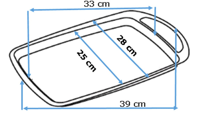 Metal baking tray with silicone handle - asimetriA