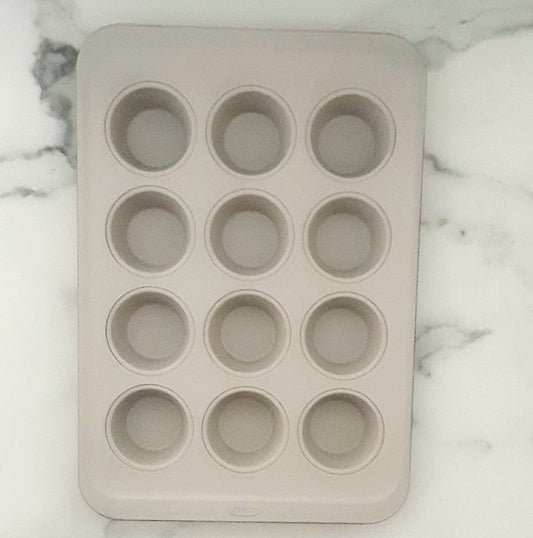 Metal Ceramic Coated Bakeware 12-Cup Muffin Pan Storm Blue