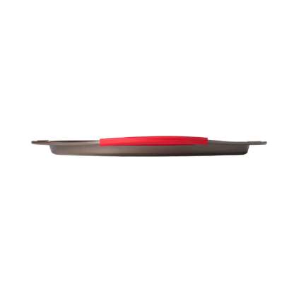 Metal pizza tray with silicone handle - asimetriA