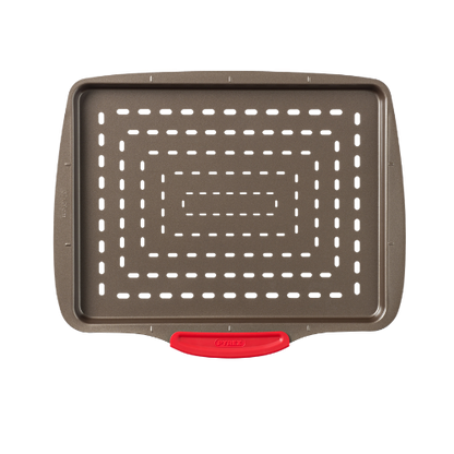 Metal pizza tray with silicone handle - asimetriA