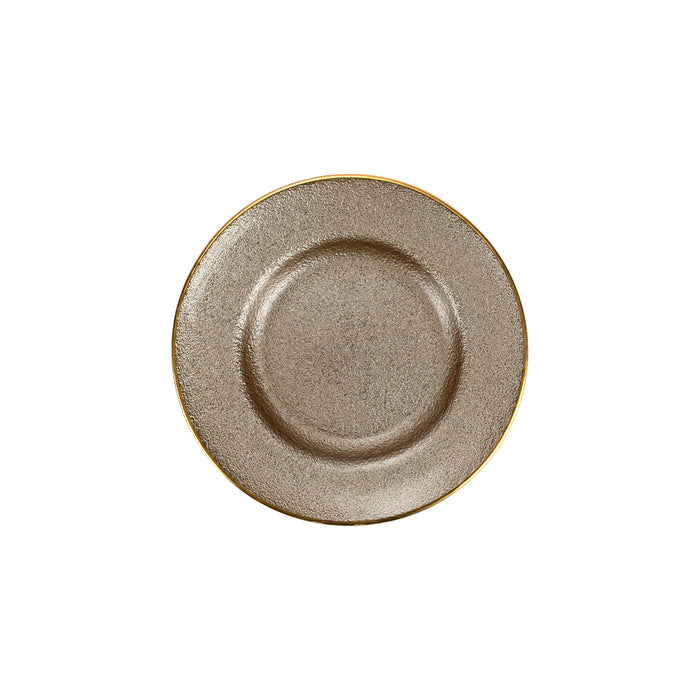 Metallic Glass Salad Plate - Set of 4