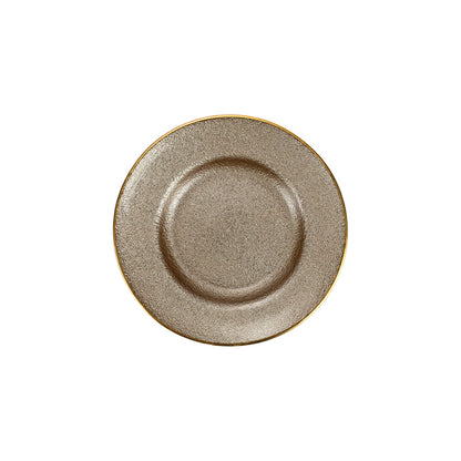 Metallic Glass Salad Plate - Set of 4