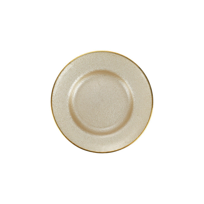 Metallic Glass Salad Plate - Set of 4
