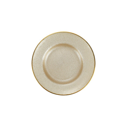 Metallic Glass Salad Plate - Set of 4