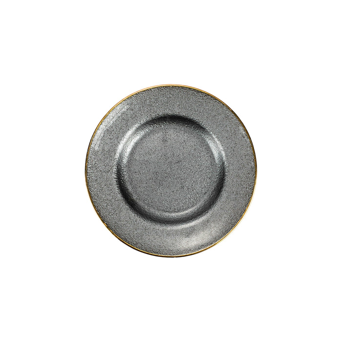 Metallic Glass Salad Plate - Set of 4