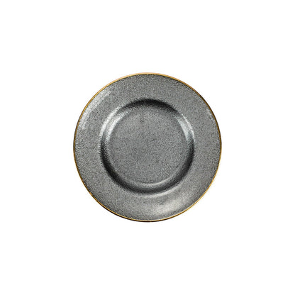 Metallic Glass Salad Plate - Set of 4