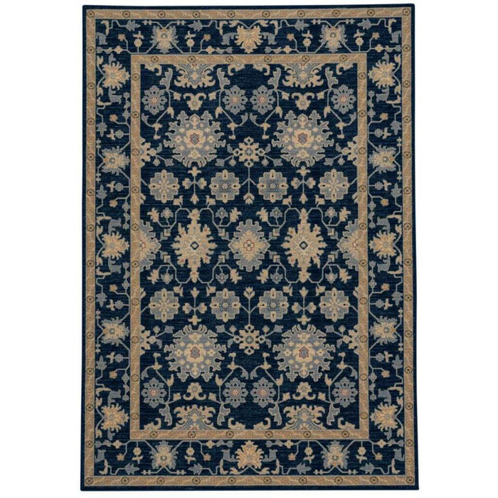 Metropolis-Ushak Navy Machine Woven Rug Rectangle image