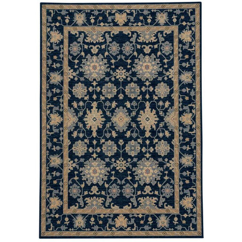 Metropolis-Ushak Navy Machine Woven Rug Rectangle image