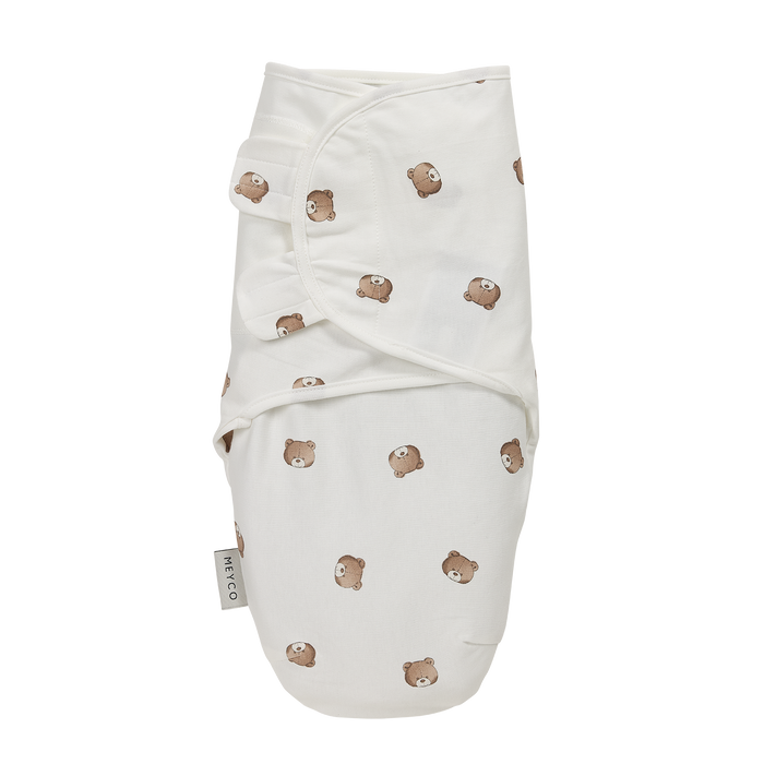 Meyco - Swaddle Wrap - Bear (0-3) - Mabel & Fox