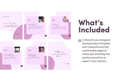 Ladystrategist Mia Coaching 6-Page Carousel Canva Template instagram canva templates social media templates etsy free canva templates