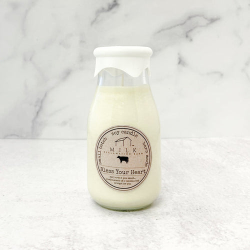 Milk Bottle Candle Bless Your Heart