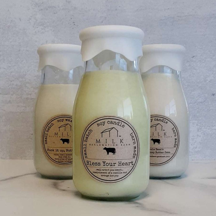 Milk Bottle Candle Bless Your Heart