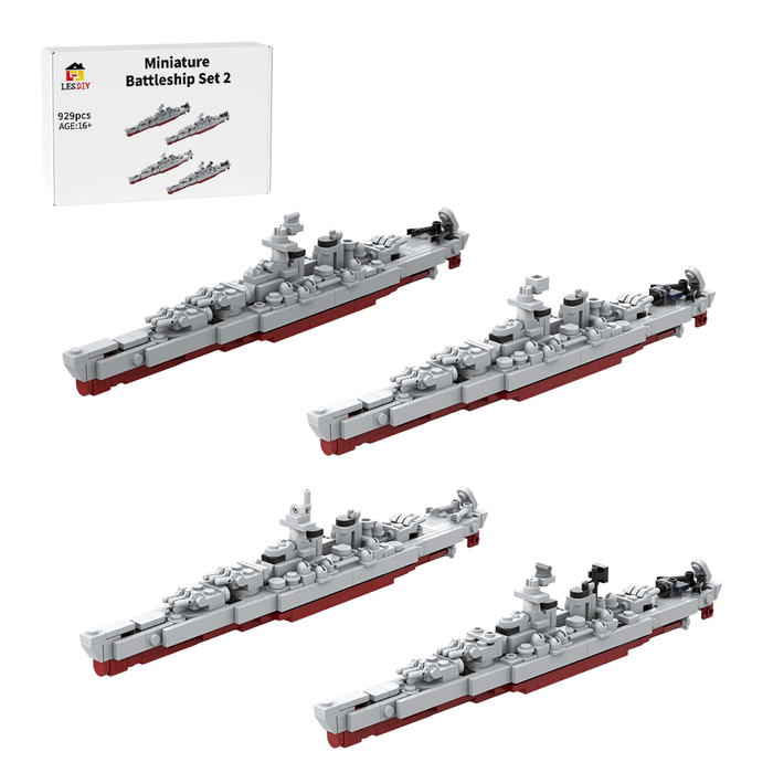Mini Armed Naval Vessel Set 2 Klemmbausteine - LesDiy - Klemmbausteine