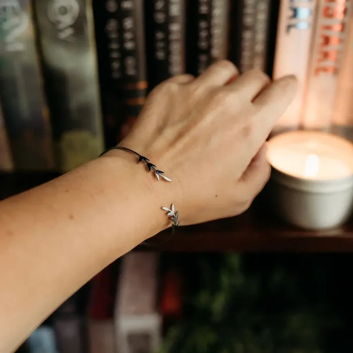 Minimalist Leaf Cuff Bracelet