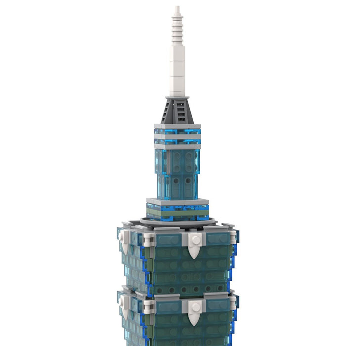 MOC - 136995 1:800 Scale Taipei 101 Klemmbausteine - LesDiy - Klemmbausteine