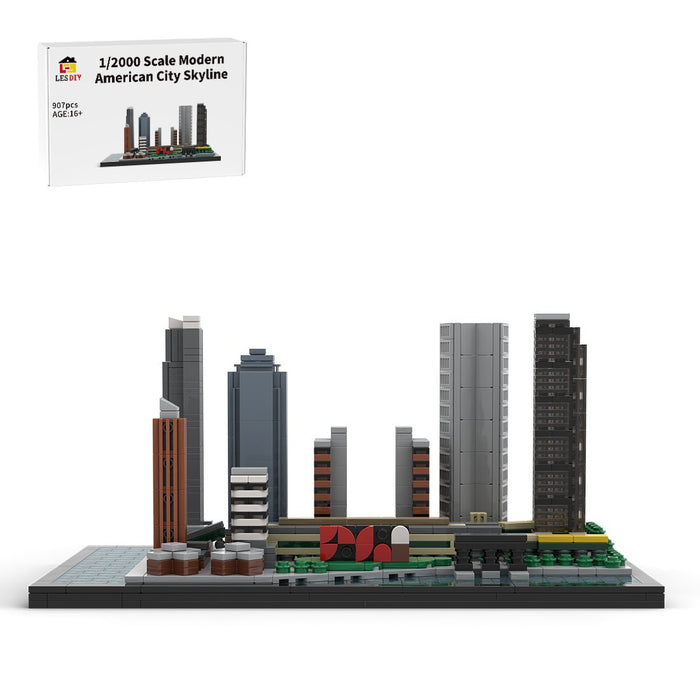 MOC - 166240 1/2000 Scale Long Island City Skyline Klemmbausteine - LesDiy - Klemmbausteine