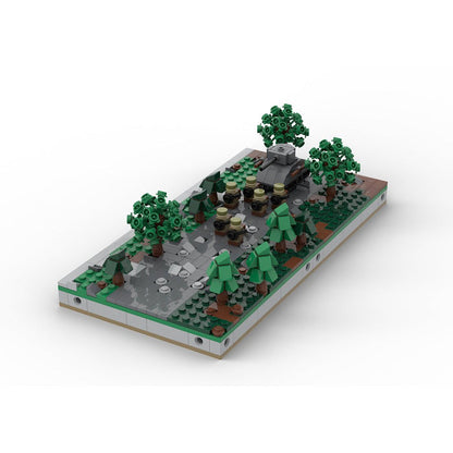 MOC - 183062 Mini World War II Sand Table - Module 1 - Base with sherman Klemmbausteine - LesDiy - Klemmbausteine