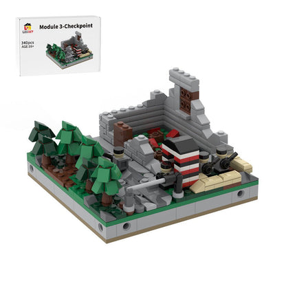MOC - 183062 Miniature World War II Sand Table - Module 3 - Checkpoint Klemmbausteine - LesDiy - Klemmbausteine