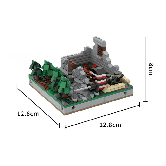 MOC - 183062 Miniature World War II Sand Table - Module 3 - Checkpoint Klemmbausteine - LesDiy - Klemmbausteine