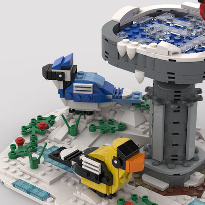 MOC - 203446 Winter Bird bath Klemmbausteine - LesDiy - Klemmbausteine