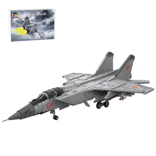 MOC - 225531 1:35 Scale MiG - 31 Foxhound Klemmbausteine - LesDiy - Klemmbausteine