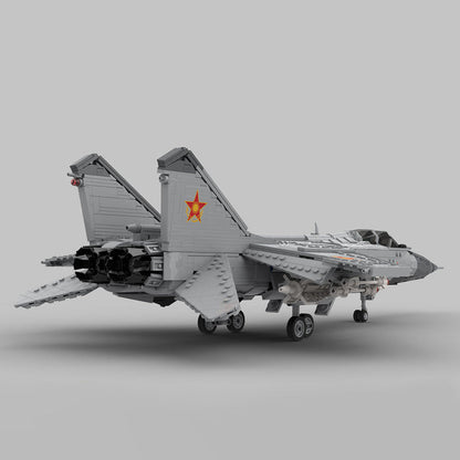 MOC - 225531 1:35 Scale MiG - 31 Foxhound Klemmbausteine - LesDiy - Klemmbausteine