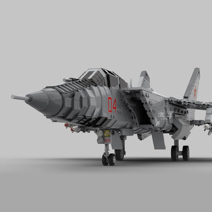 MOC - 225531 1:35 Scale MiG - 31 Foxhound Klemmbausteine - LesDiy - Klemmbausteine