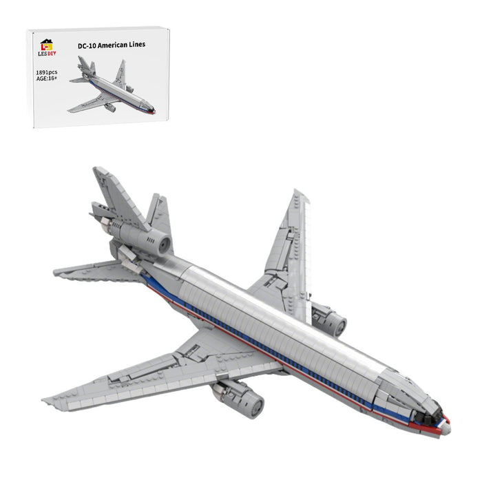 MOC - 228062 DC - 10 American Airlines Klemmbausteine - LesDiy - Klemmbausteine