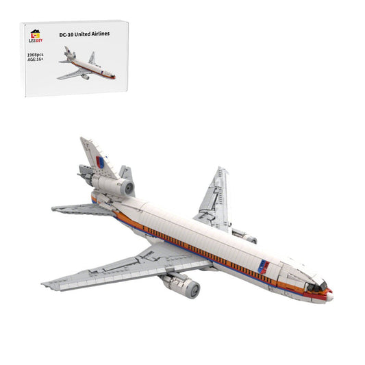 MOC - 228395 DC - 10 United Airlines Klemmbausteine - LesDiy - Klemmbausteine