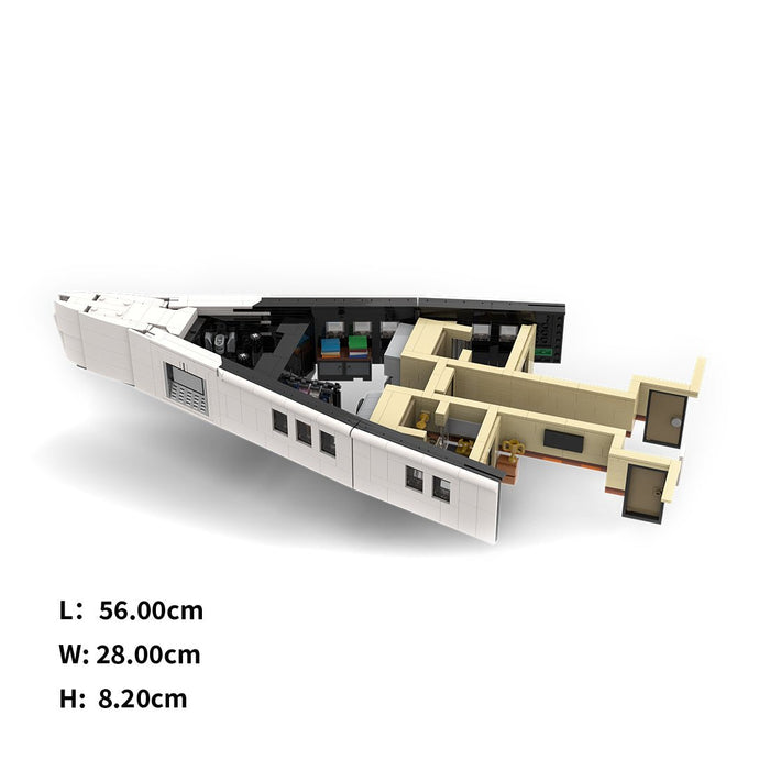 MOC - 230069 1/38 Scale Ultra MEGA Yacht - Part 1 Module 4 Deck 1 Bow Klemmbausteine - LesDiy - Klemmbausteine