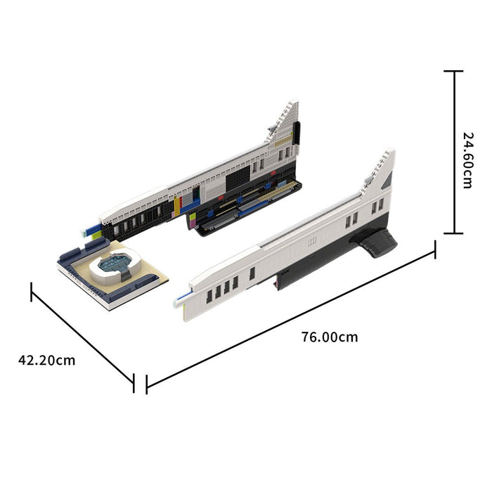 MOC - 230069 1/38 Scale Ultra MEGA Yacht - Part 2 Module 9 Deck 1 Stern Klemmbausteine - LesDiy - Klemmbausteine