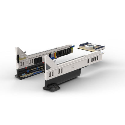 MOC - 230069 1/38 Scale Ultra MEGA Yacht - Part 2 Module 9 Deck 1 Stern Klemmbausteine - LesDiy - Klemmbausteine
